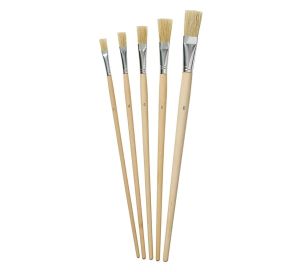 5 pack of flat hamilton detail paint brushes