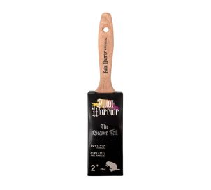 Paint Warrior Flat Brush Beaver Tail Handle Brush