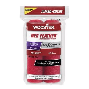 Wooster Jumbo-Koter Red Feather Mini Roller Set x2