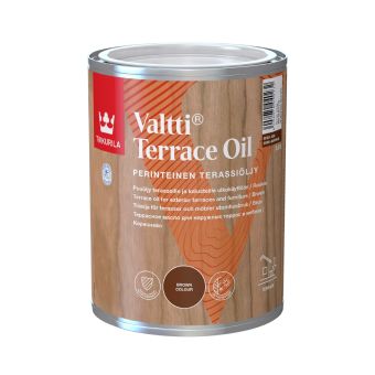 Valtti Furniture and Decking Oil - Brown | Tikkurila | Buy Paint Online| 005 0428 F160|005 0428 F160_1_Valtti_kaluste_ja_terassioljy_ruskea_0.9L_1.jpg