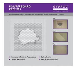 Gyproc Plasterboard Patches | Tikkurila | Buy Paint Online| 5200429884|Gyproc-plasterboard-patches.jpg